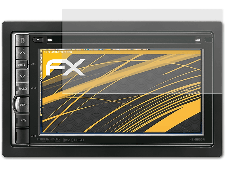 ATFOLIX 3x FX-Antireflex Displayschutz(für Alpine INE-S900R)