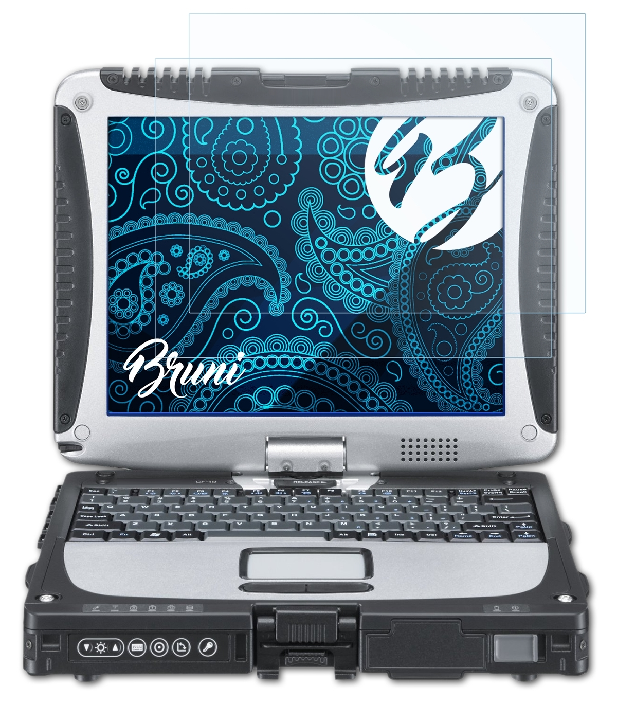 BRUNI 2x Basics-Clear Schutzfolie(für Panasonic ToughBook CF-19)