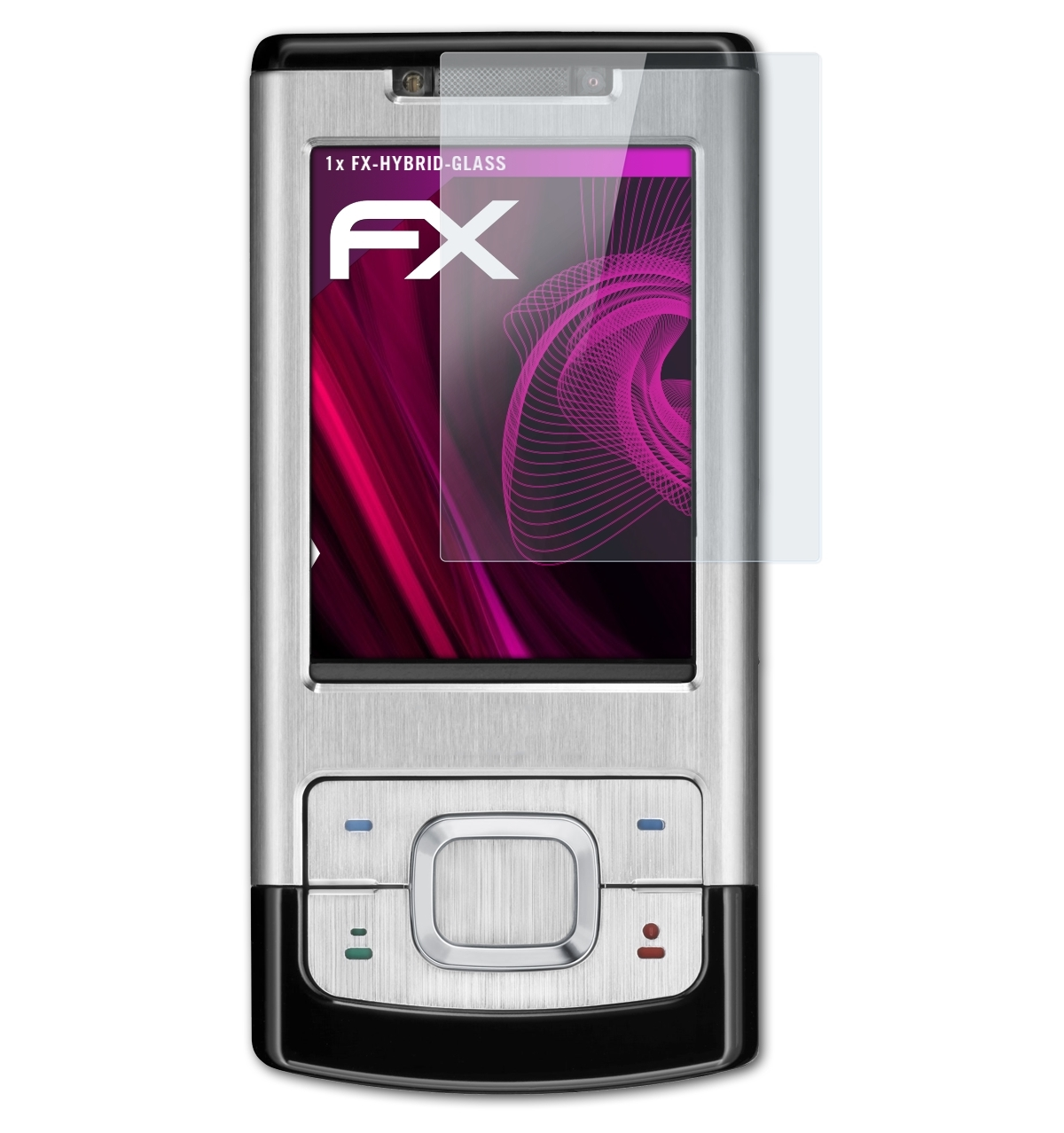 ATFOLIX FX-Hybrid-Glass Schutzglas(für Nokia 6500 Slide)