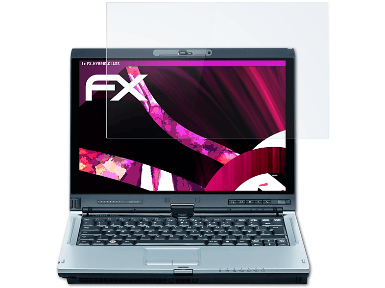 ATFOLIX FX-Hybrid-Glass Schutzglas(für Fujitsu Lifebook T5010)