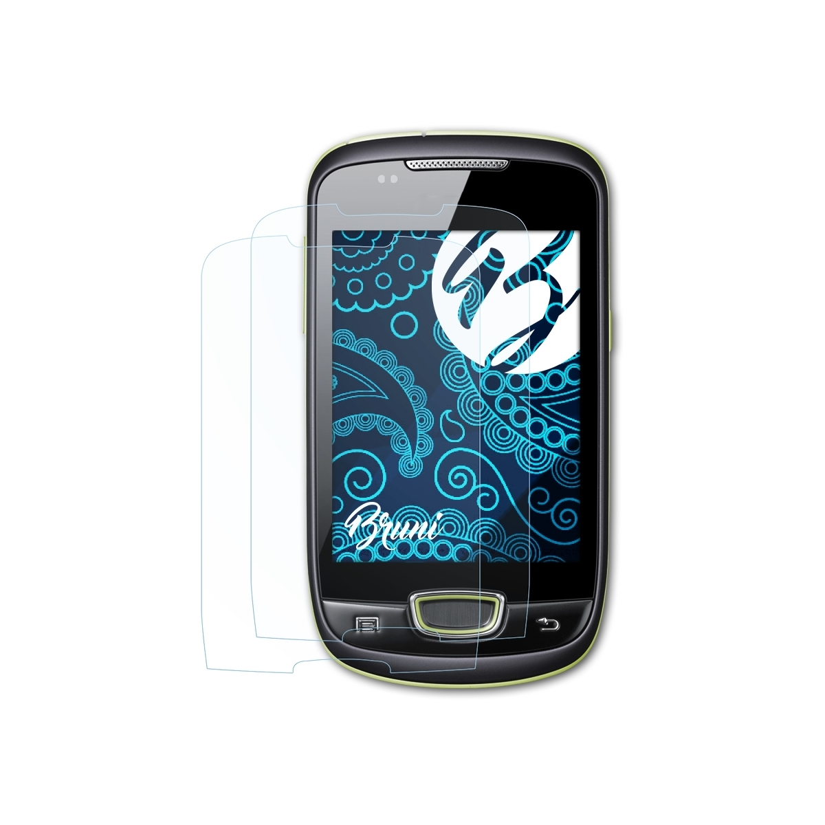BRUNI 2x Basics-Clear Schutzfolie(für Samsung (GT-S5570i)) mini Galaxy