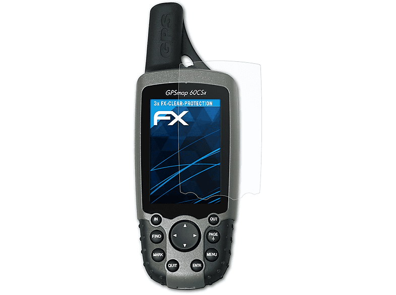 ATFOLIX 3x FX-Clear Displayschutz(für Garmin 60CS) GPSMap