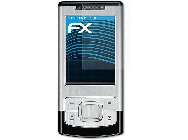 6500 Slide) 3x Displayschutz(für FX-Clear ATFOLIX Nokia