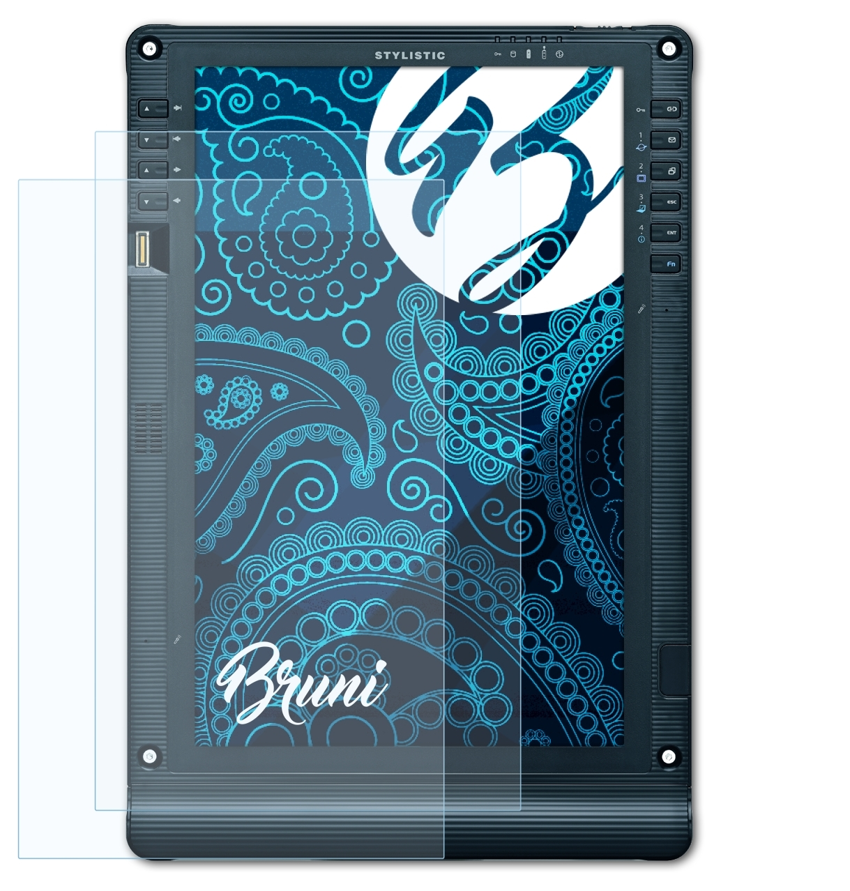 BRUNI 2x ST6012) Fujitsu Stylistic Basics-Clear Schutzfolie(für