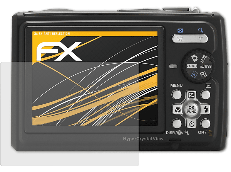ATFOLIX 3x FX-Antireflex Displayschutz(für Olympus mju TOUGH-6010 Titanium)