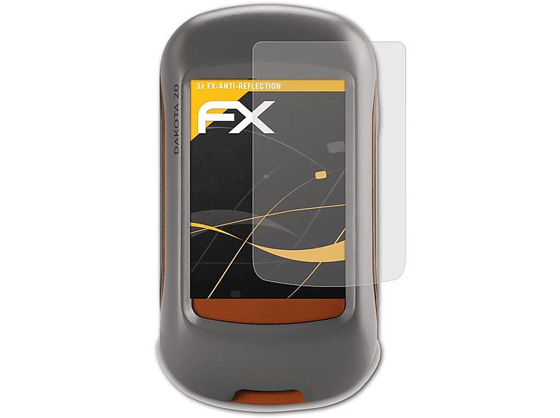 ATFOLIX 3x FX-Antireflex Displayschutz(für Garmin 20) Dakota