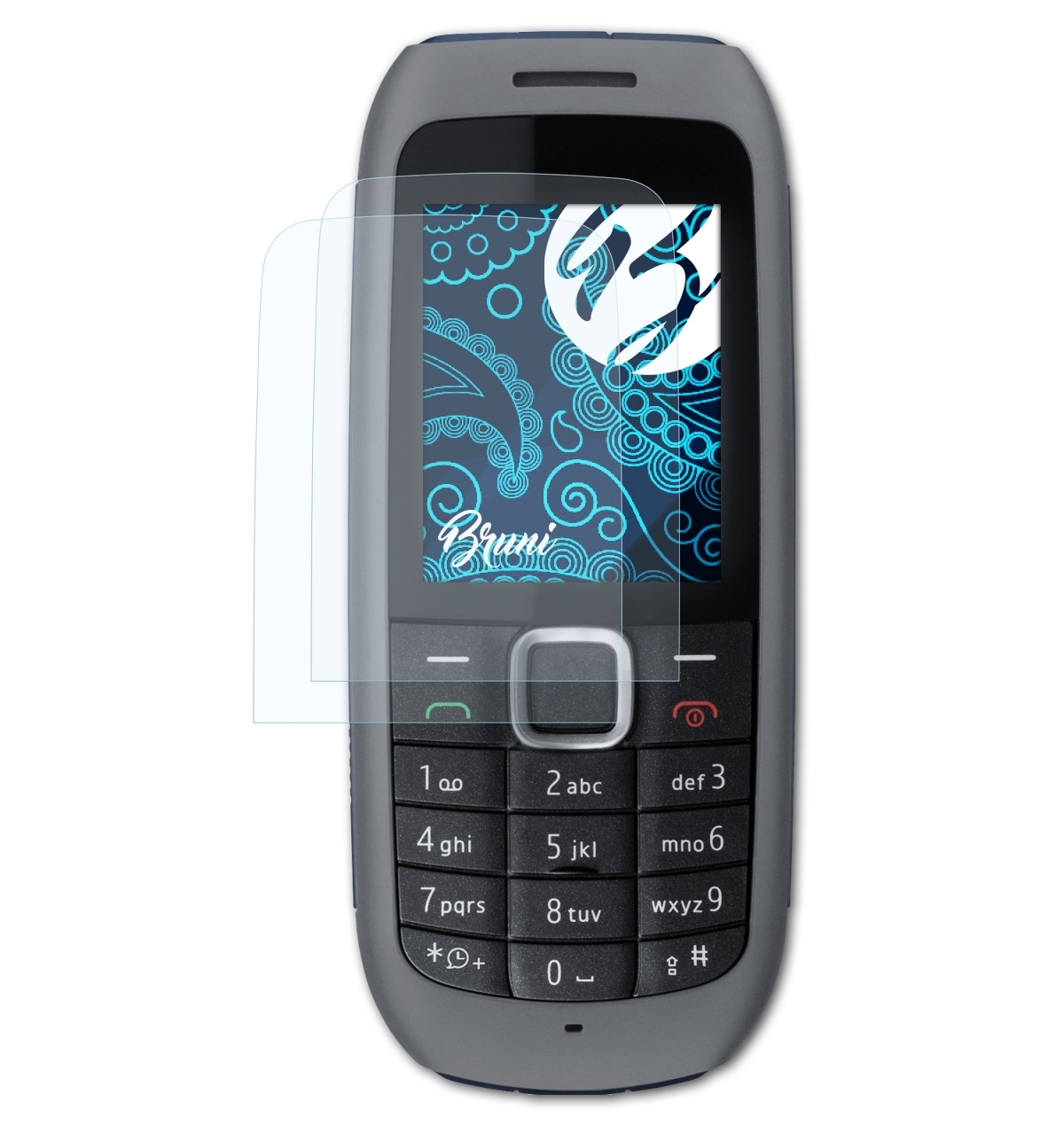 BRUNI 2x Schutzfolie(für Nokia 1616) Basics-Clear