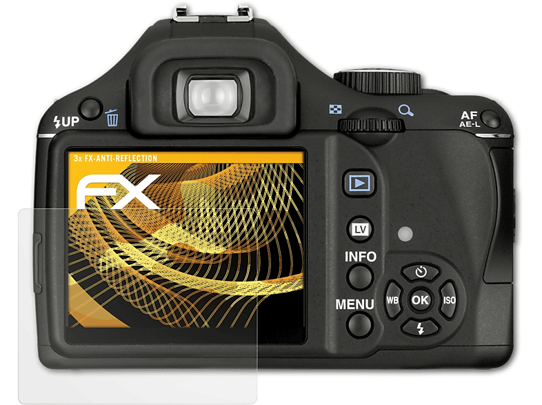 ATFOLIX 3x FX-Antireflex Displayschutz(für Pentax K-x)