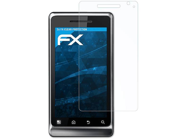 ATFOLIX 3x FX-Clear Displayschutz(für Motorola Droid 2 (Milestone 2))