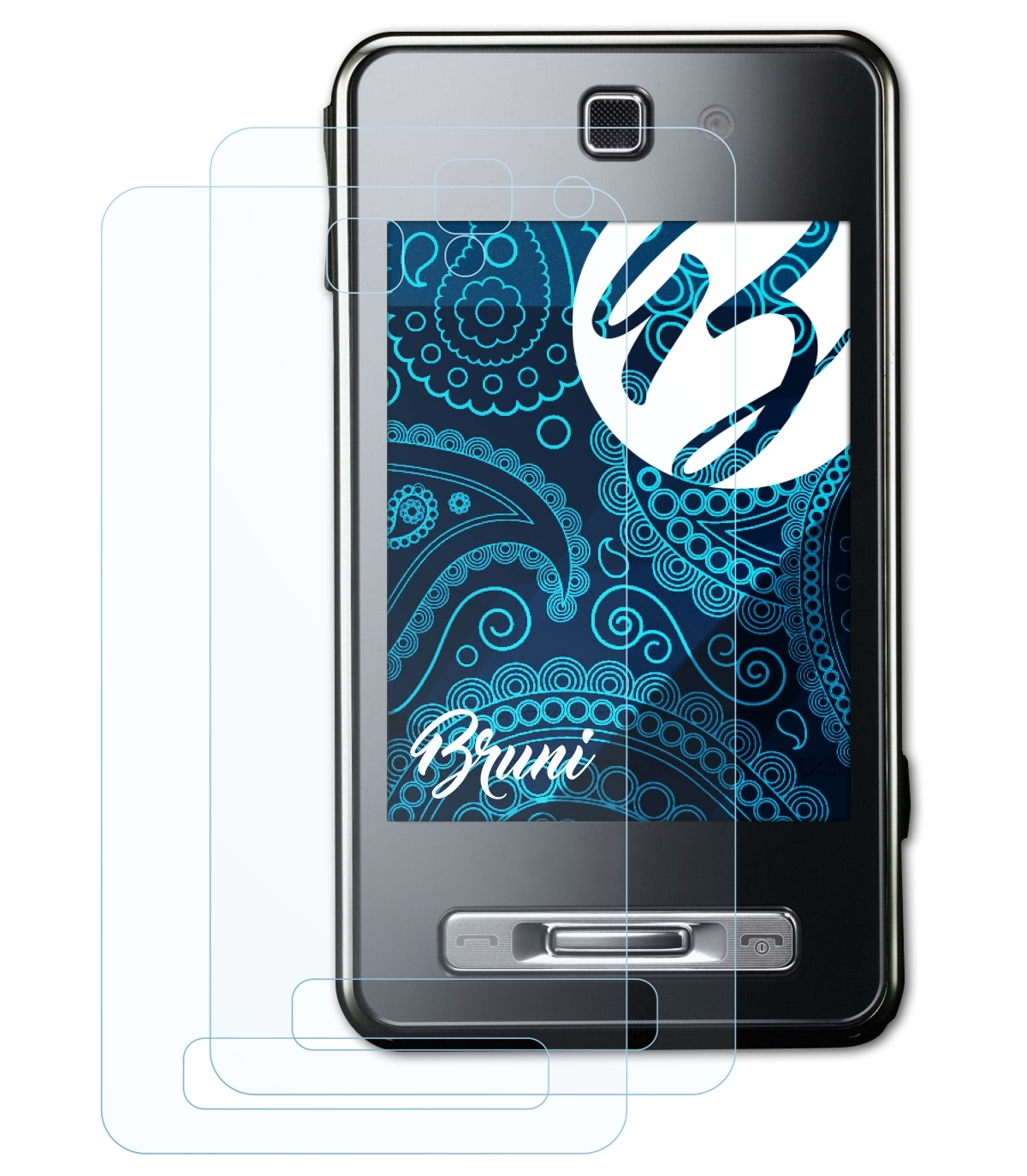 BRUNI SGH-F480i) 2x Samsung Basics-Clear Schutzfolie(für