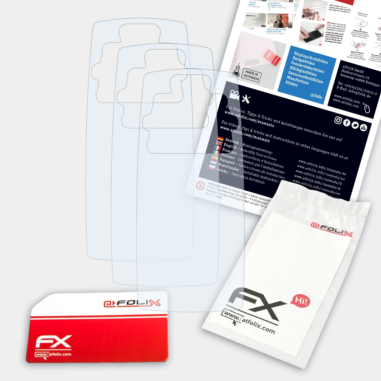 ATFOLIX 3x FX-Clear GPSMap Displayschutz(für 78s) Garmin