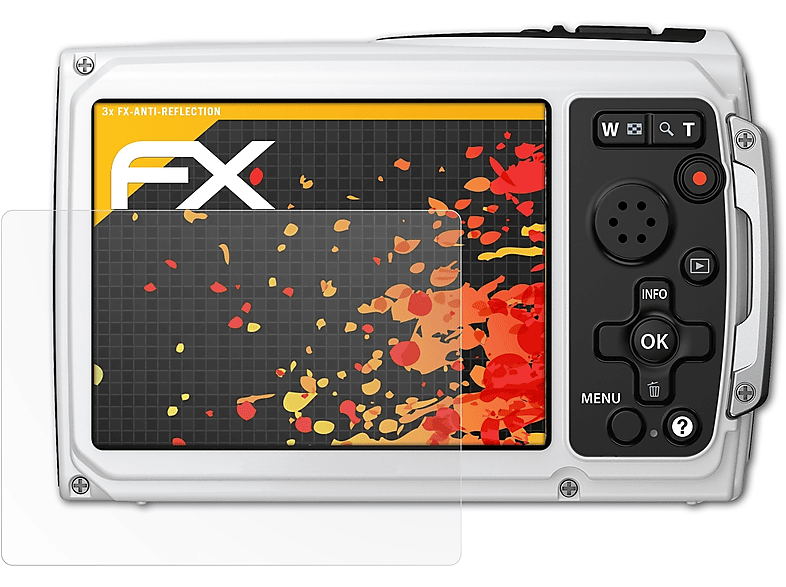ATFOLIX 3x FX-Antireflex Displayschutz(für Olympus TG-310) | Kamera Schutzfolie