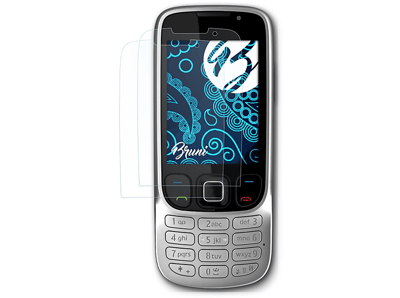 BRUNI 2x Basics-Clear Schutzfolie(für Nokia 6303 Classic)