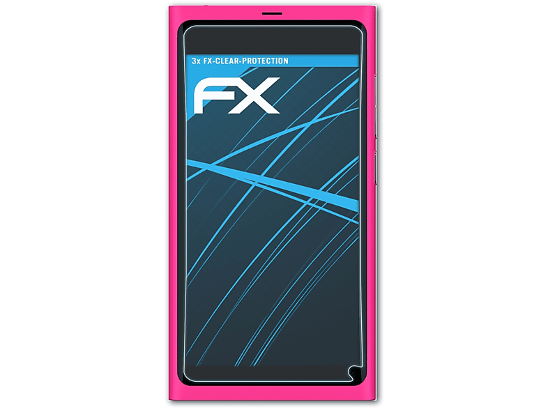 ATFOLIX 3x FX-Clear N9) Displayschutz(für Nokia