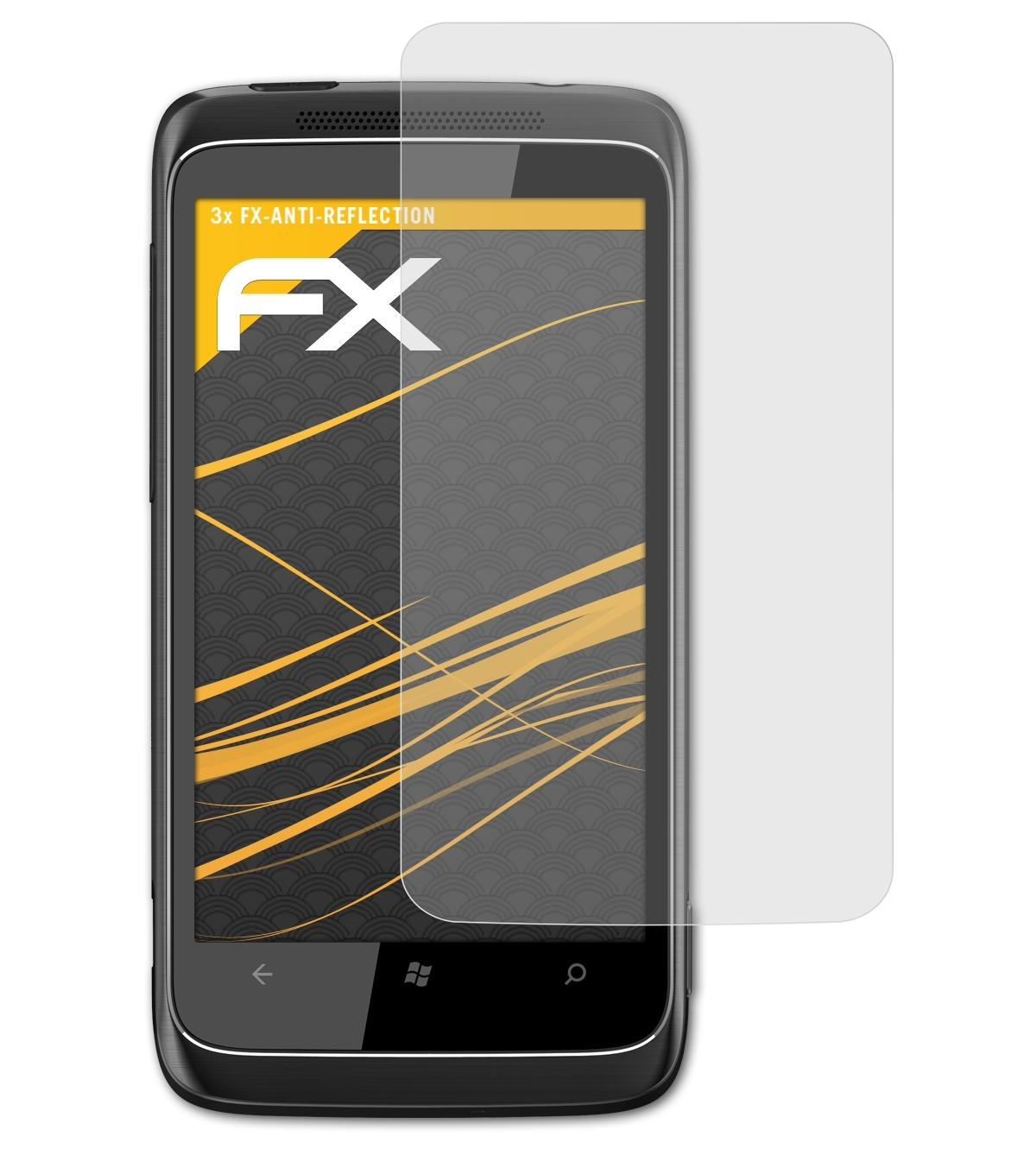 ATFOLIX 3x FX-Antireflex 7 HTC Displayschutz(für Trophy)