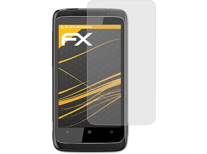 ATFOLIX 3x FX-Antireflex Displayschutz(für HTC 7 Trophy)