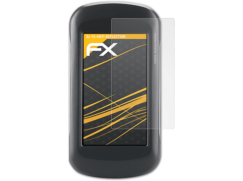 ATFOLIX 3x FX-Antireflex Displayschutz(für Garmin Montana 650t)