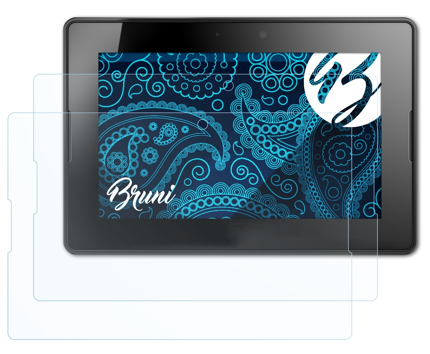 BRUNI Blackberry Playbook) 2x Basics-Clear Schutzfolie(für