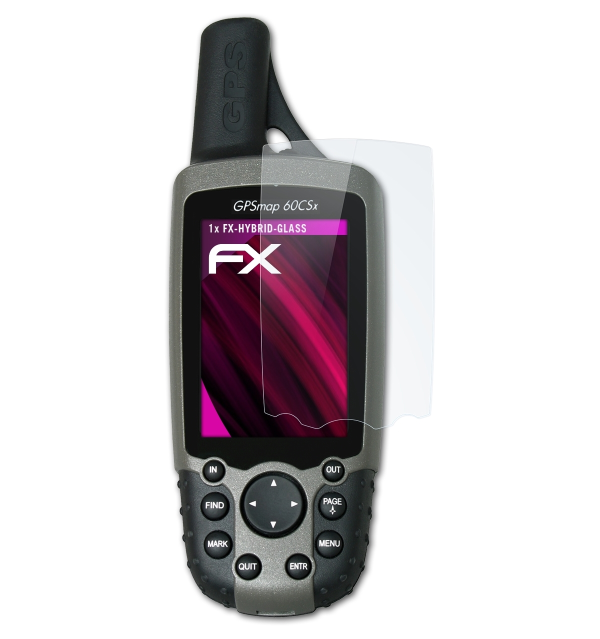 FX-Hybrid-Glass Schutzglas(für ATFOLIX Garmin GPSMap 60CS)