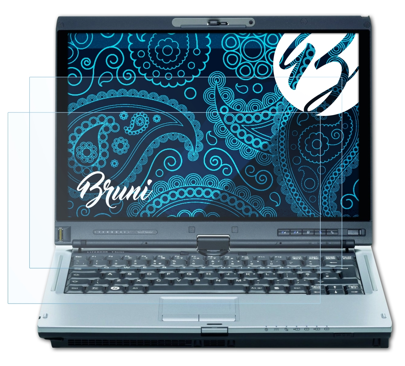 BRUNI 2x Basics-Clear Fujitsu Schutzfolie(für Lifebook T5010)