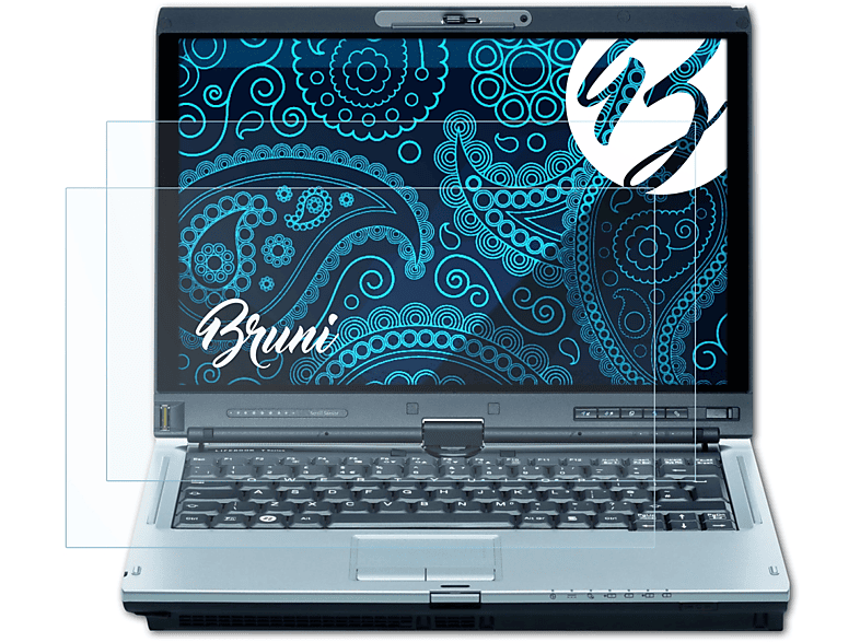 BRUNI 2x Basics-Clear Schutzfolie(für Fujitsu Lifebook T5010)