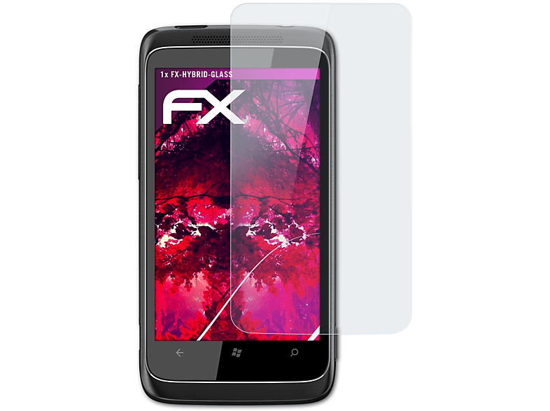 ATFOLIX FX-Hybrid-Glass Schutzglas(für HTC 7 Trophy)