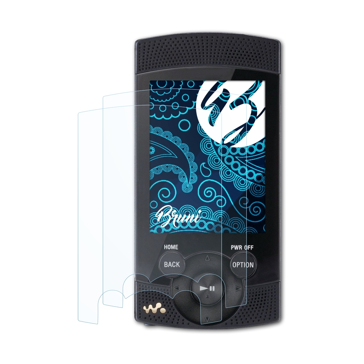 BRUNI 2x Basics-Clear Schutzfolie(für Sony Walkman NWZ-S545)