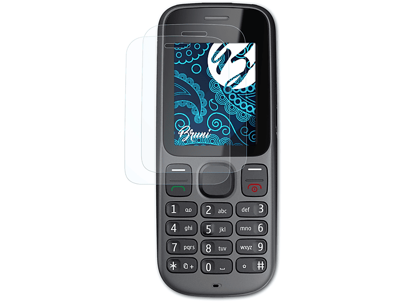 BRUNI 2x Basics-Clear Schutzfolie(für Nokia 100)