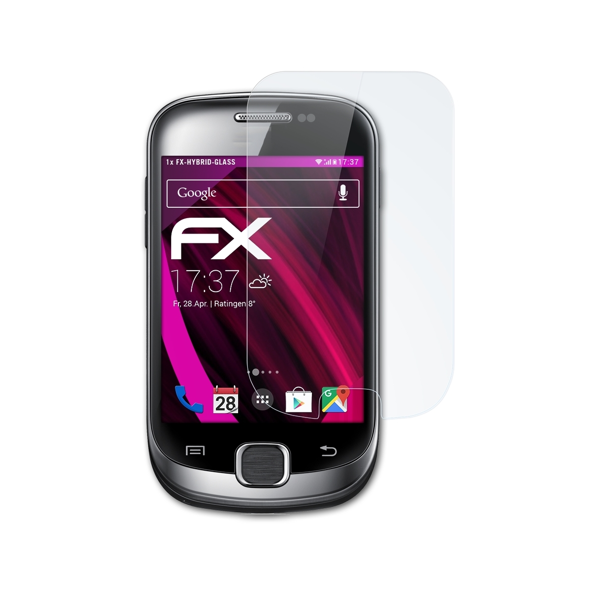 ATFOLIX Galaxy Fit Schutzglas(für (GT-S5670)) FX-Hybrid-Glass Samsung
