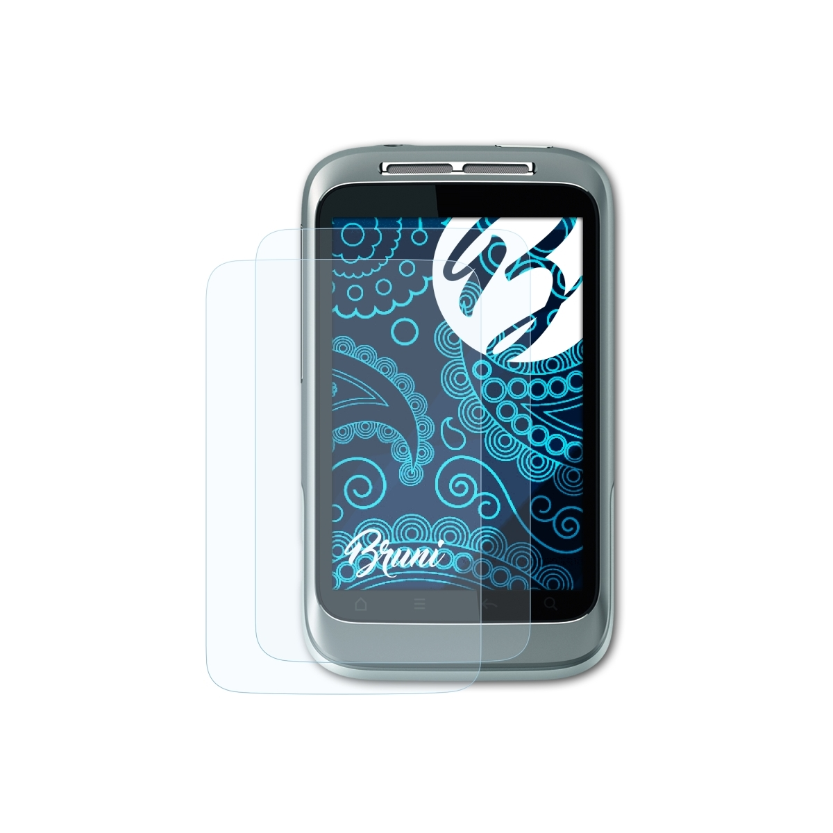BRUNI HTC Basics-Clear 2x Schutzfolie(für Wildfire S)