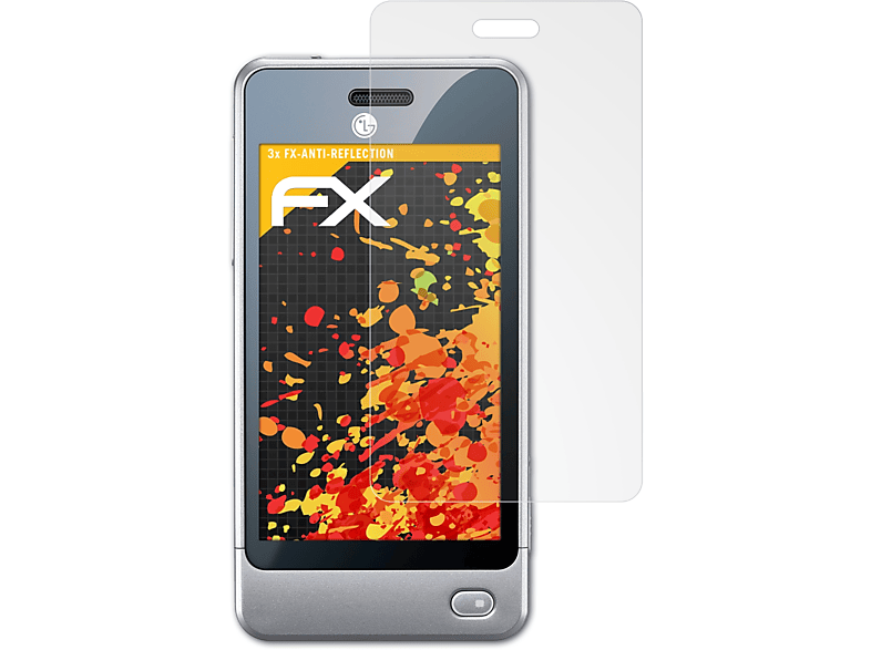 ATFOLIX 3x FX-Antireflex Displayschutz(für LG POP (GD510))