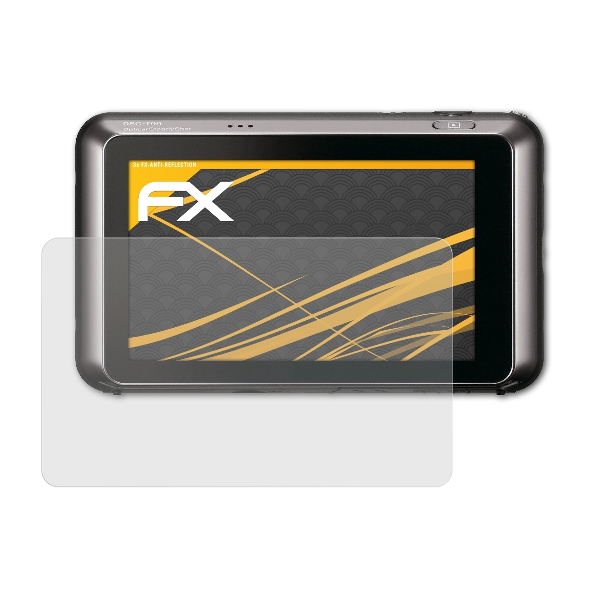 ATFOLIX Sony FX-Antireflex Displayschutz(für 3x DSC-T99)