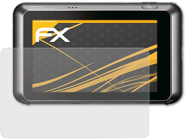 ATFOLIX Sony FX-Antireflex Displayschutz(für 3x DSC-T99)