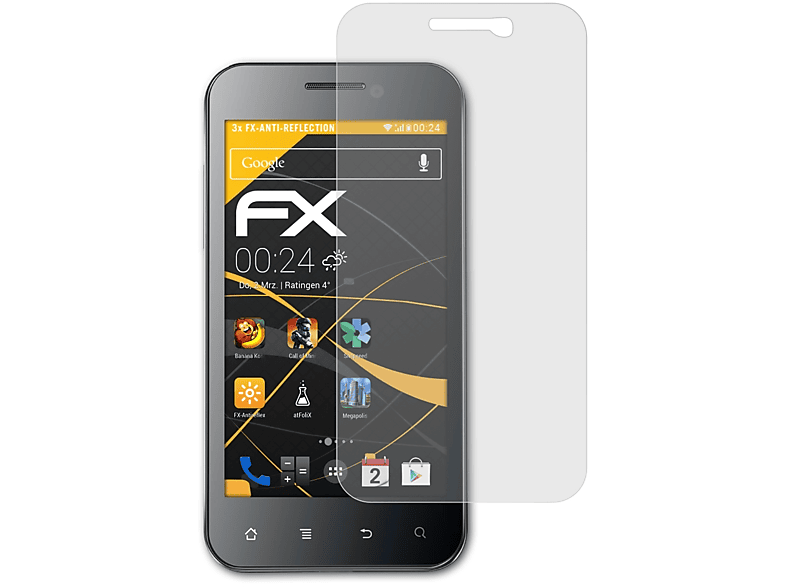 ATFOLIX 3x FX-Antireflex Displayschutz(für Honor Huawei (U8860))