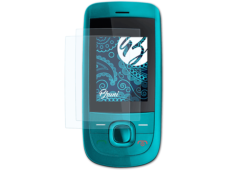BRUNI 2x Basics-Clear Schutzfolie(für Nokia 2220 Slide)