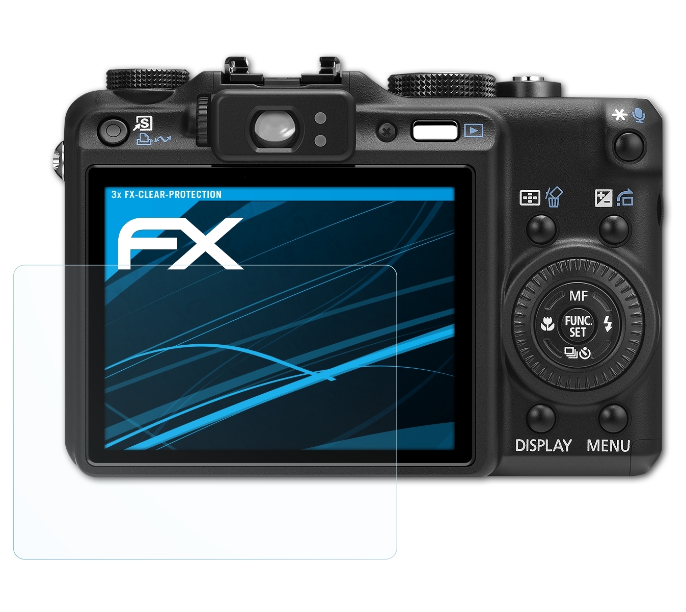 PowerShot FX-Clear G9) 3x Displayschutz(für Canon ATFOLIX