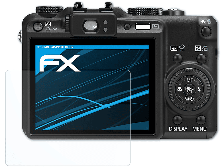 ATFOLIX 3x FX-Clear Displayschutz(für Canon G9) PowerShot