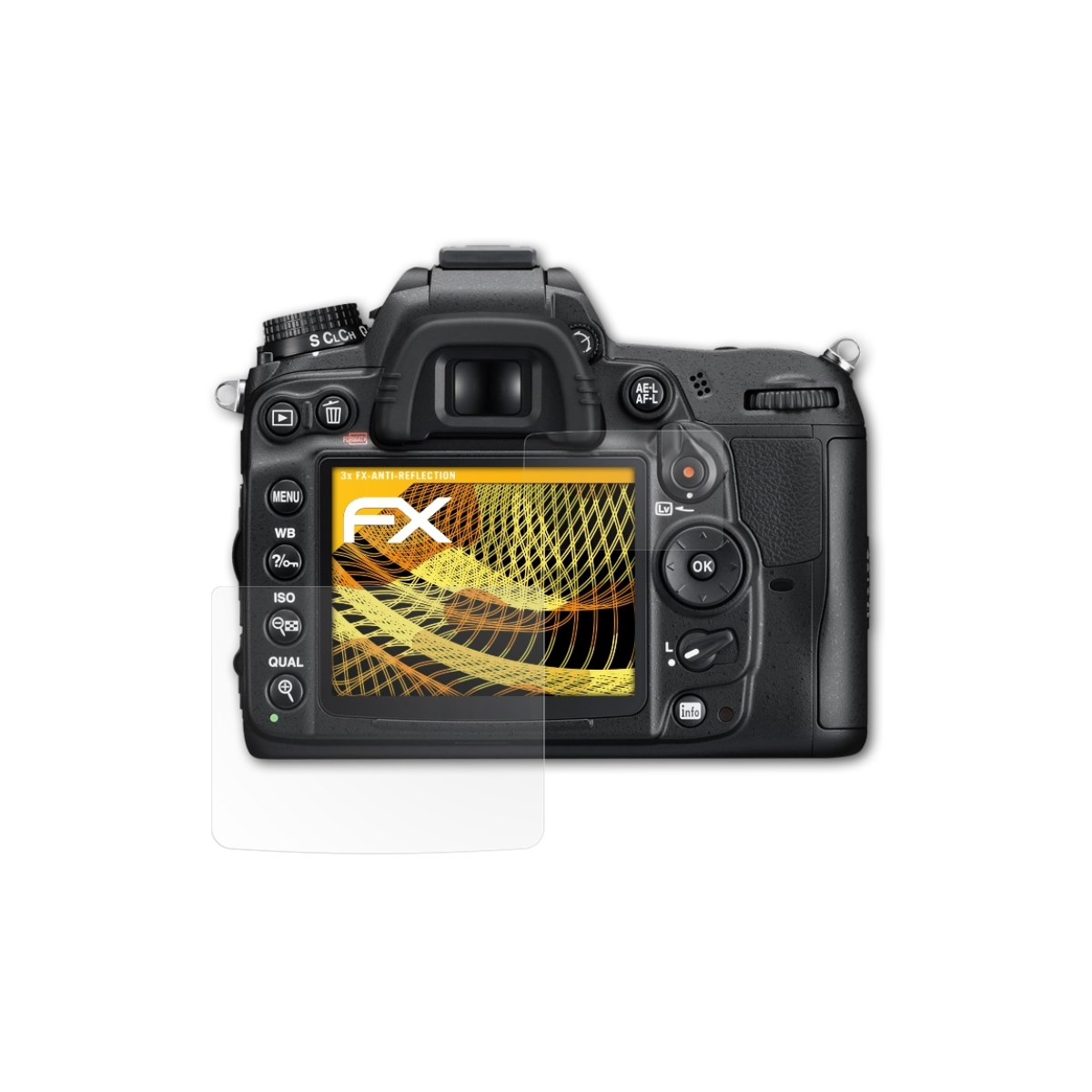 FX-Antireflex Displayschutz(für ATFOLIX Nikon D7000) 3x