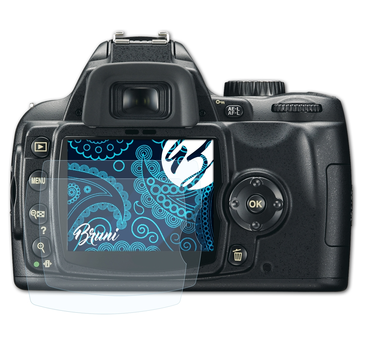 BRUNI 2x Basics-Clear Schutzfolie(für Nikon D60)