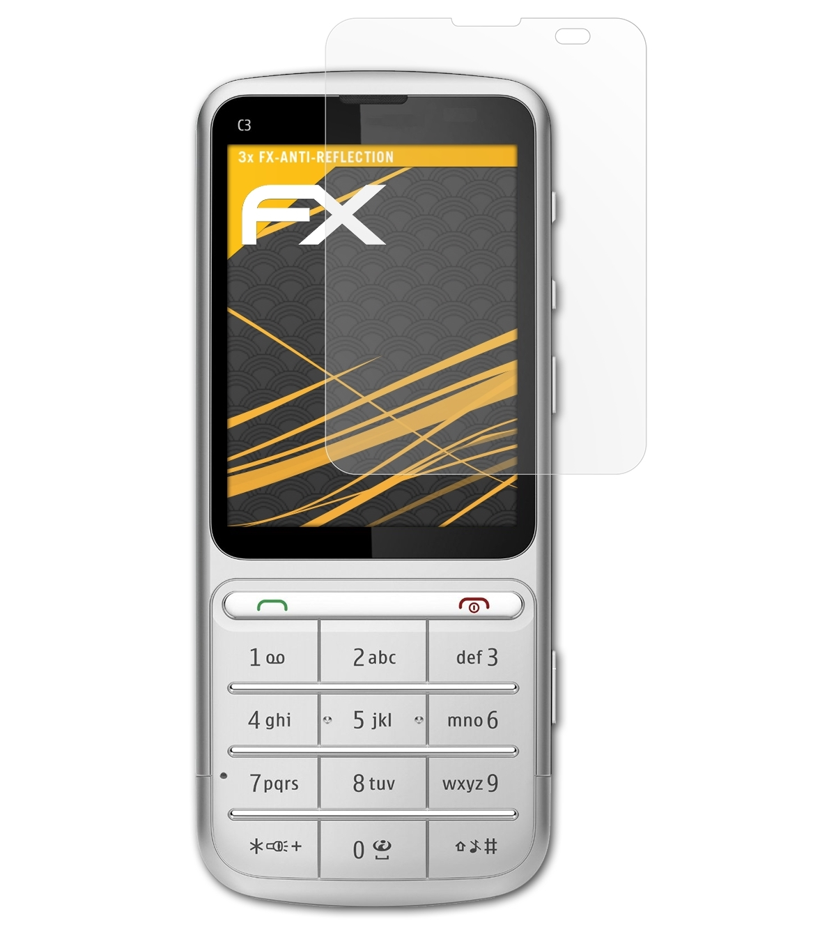 ATFOLIX 3x FX-Antireflex Displayschutz(für Nokia and C3-01 Touch Type)