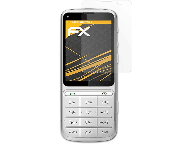 FX-Antireflex ATFOLIX 3x Touch Displayschutz(für Type) Nokia and C3-01
