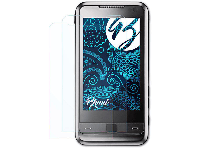 BRUNI 2x Basics-Clear Schutzfolie(für Samsung Omnia (SGH-i900)) | Displayschutzfolien & Gläser