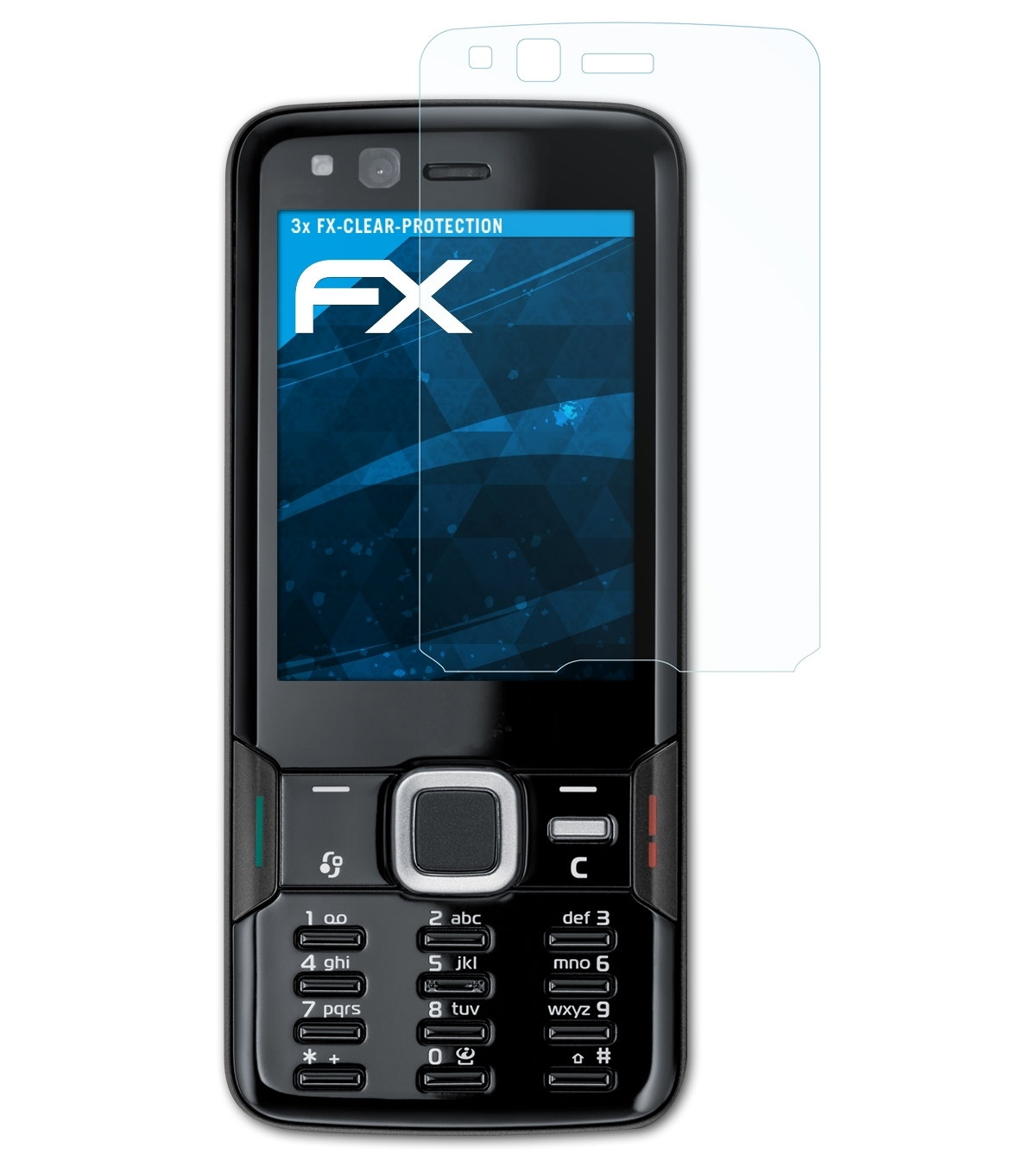 N82) FX-Clear Nokia ATFOLIX 3x Displayschutz(für
