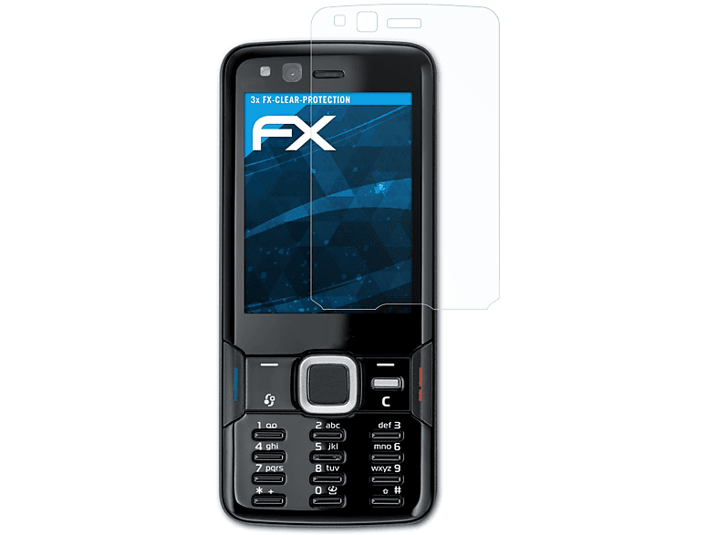 ATFOLIX 3x FX-Clear Displayschutz(für Nokia N82)