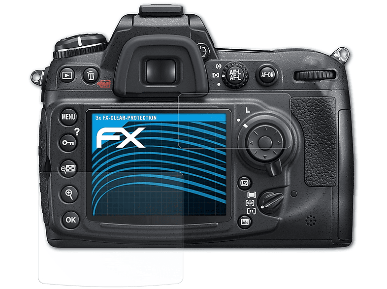 FX-Clear 3x Nikon D300) ATFOLIX Displayschutz(für