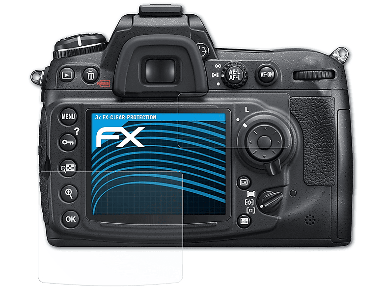 D300) ATFOLIX 3x FX-Clear Nikon Displayschutz(für