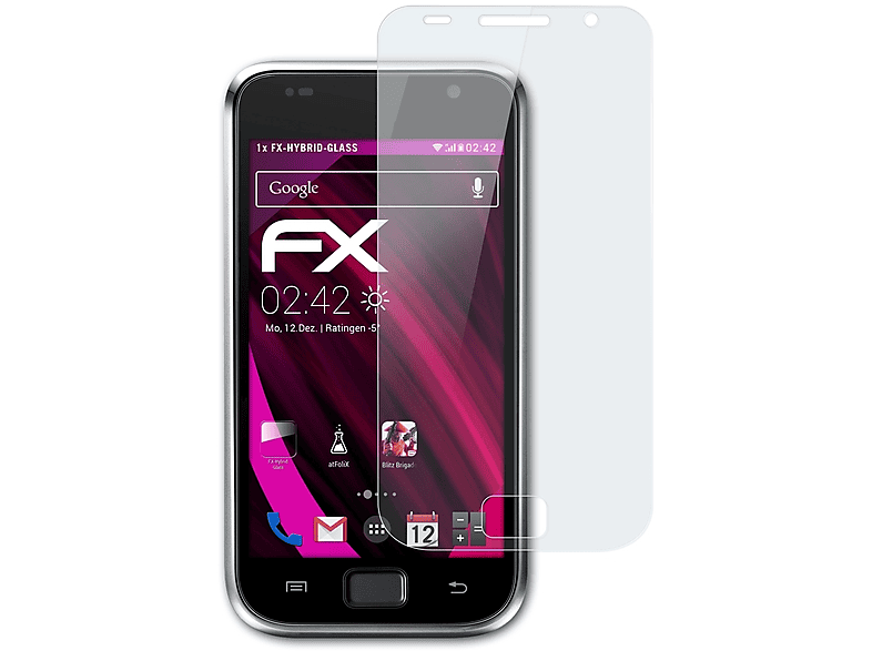 S Samsung Plus Schutzglas(für FX-Hybrid-Glass Galaxy ATFOLIX (GT-i9001))