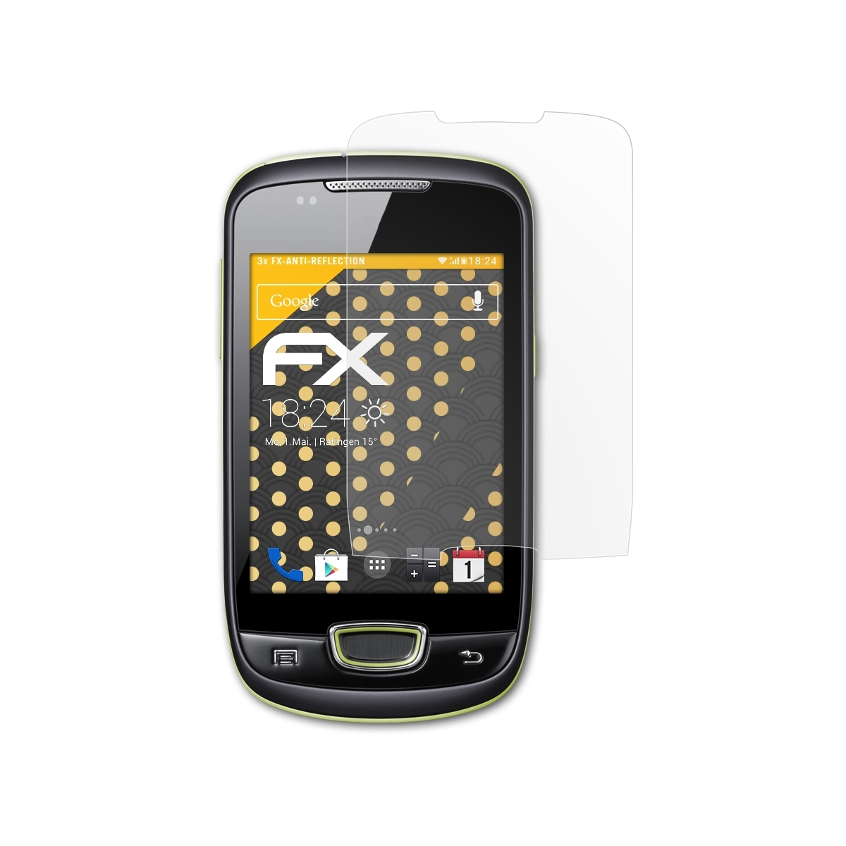 FX-Antireflex Samsung Galaxy mini Displayschutz(für (GT-S5570i)) ATFOLIX 3x