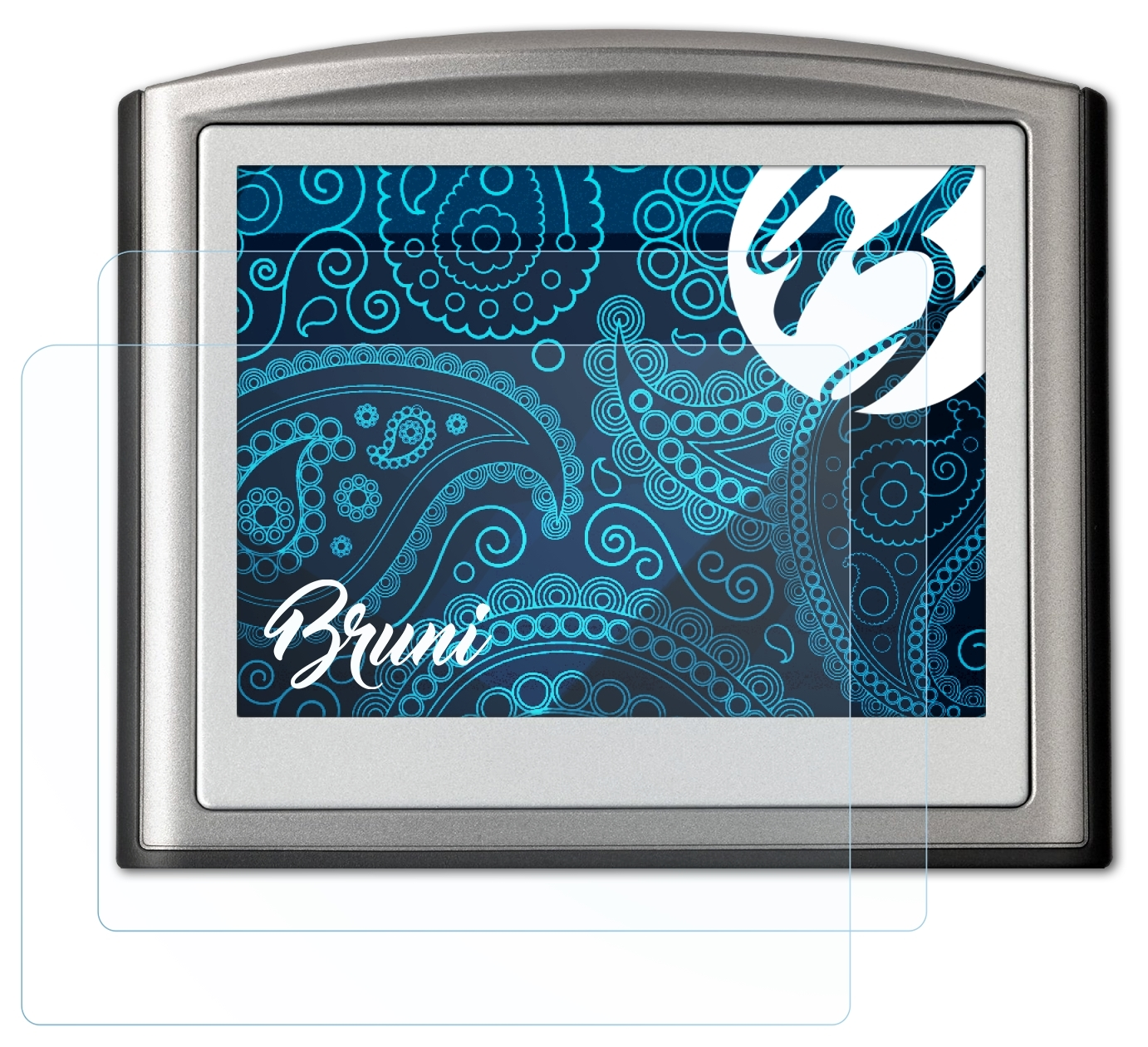 BRUNI 2x Basics-Clear Schutzfolie(für Edition TomTom ONE 3rd (2007))