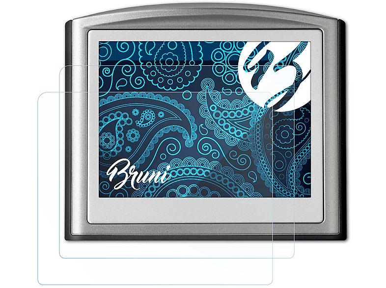 BRUNI 2x Basics-Clear Schutzfolie(für TomTom ONE 3rd Edition (2007))